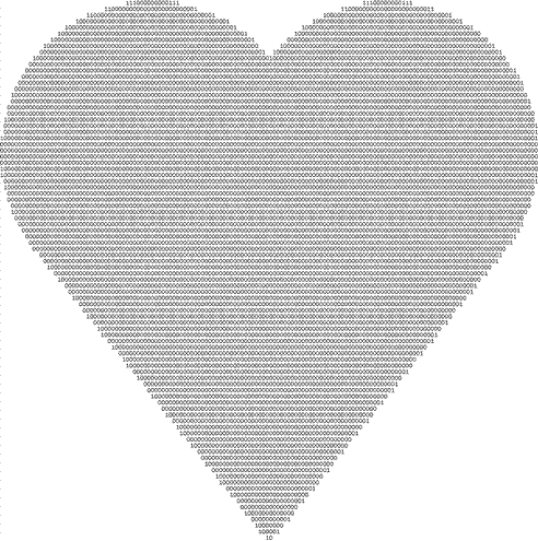  Happy Valentine's 日 from http://www.dougsartgallery.com/ascii-art-heart.html