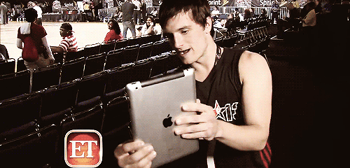 Josh video chatting with a fan