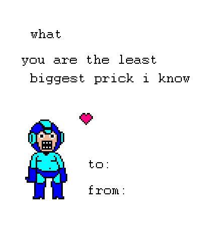  Megaman valentine card