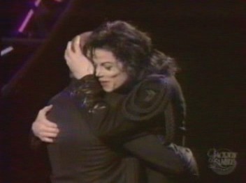 Michael Hugging Good Friend And Mentor, Berry Gordy