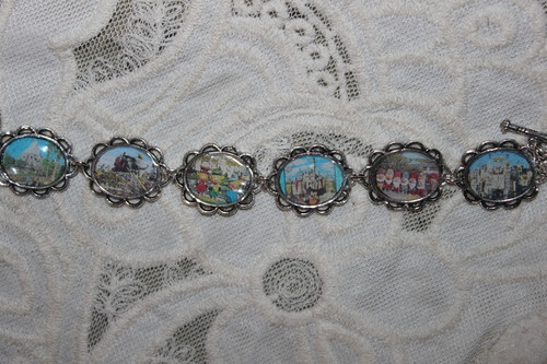  Retro Disneyland Postcards bracelet