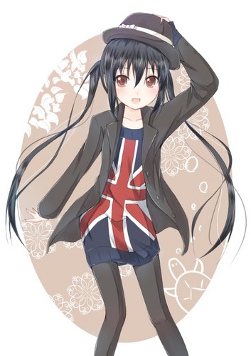  Azusa in British clothes
