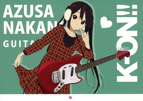  Azusa with her chitarra (Wallpaper)