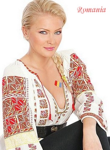  Cristina Dochianu in traditional romanian clothing romania women