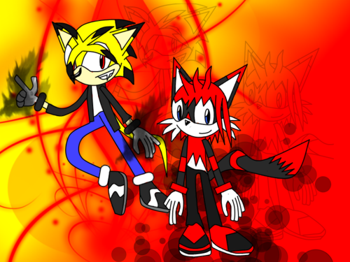  Kyle the Hedgehog and Kagen the vos, fox