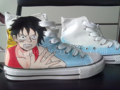  One Piece Luffy hand painted shoes