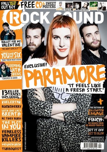  파라모어 on the cover of the new issue of Rock Sound