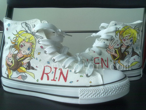  Rin and Len Kagamine custom Converse