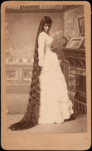  Vintage Lady with beautiful long hair