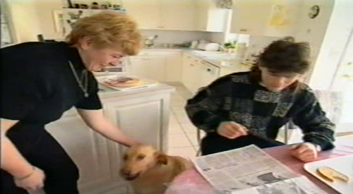  young Jagr with mother and dog