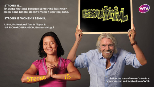  Li Na & Sir Richard Branson in Strong Is Beautiful: Celebrity Campaign