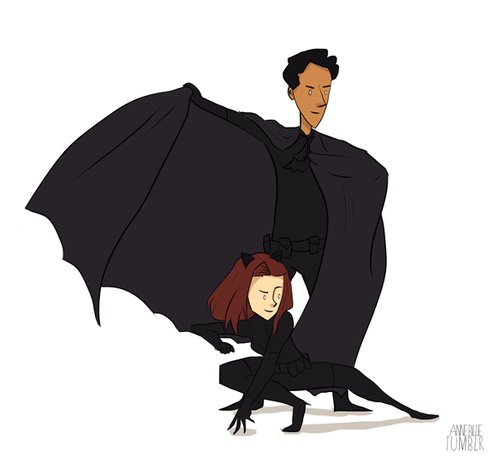  Abed and Annie as Batman and Catwoman :3