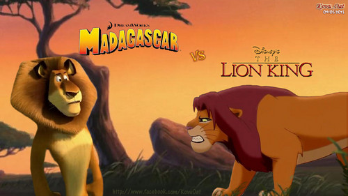  Alex madagascar meet fight Simba Le Roi Lion