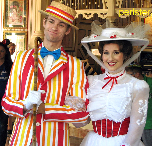  Bert and Mary Poppins at Disneyland