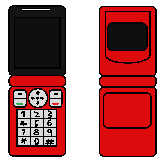 Cellphone Flip Red