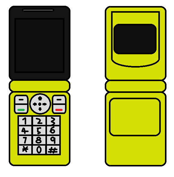 Cellphone Flip Yellow