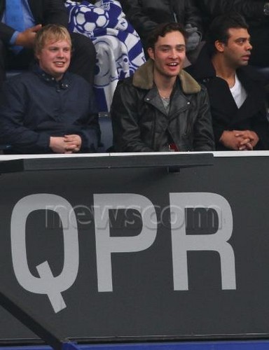  Ed Westwick at the Queens Park Rangers vs Sunderland game (9 Mar)