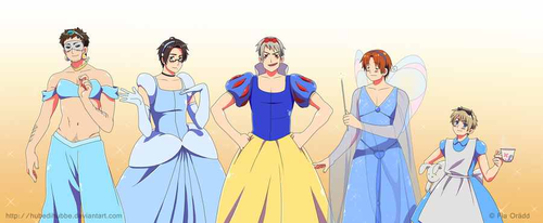  Hetalia Axis Powers - Incapacitalia x Disney Princesses cross-over