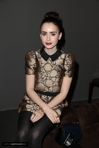  Lily attends the Louis Vuitton Fall/Winter 显示 during Paris Fashion Week [06/03/13]