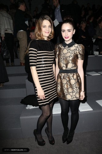  Lily attends the Louis Vuitton Fall/Winter onyesha during Paris Fashion Week [06/03/13]