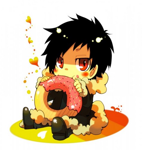  《K.O.小拳王》 Orihara Izaya Eating a Donut