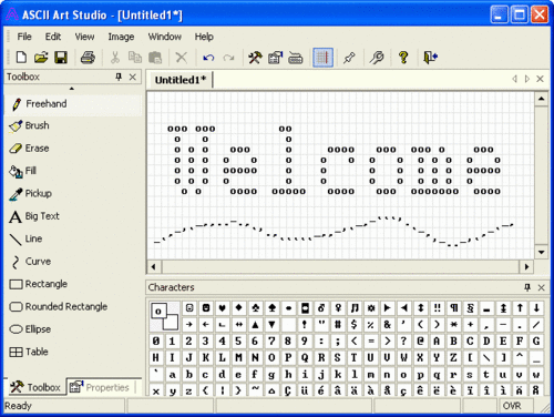  acak ASCII from http://www.plentyofsoft.com/multimedia-amp-design/ascii-art-studio/