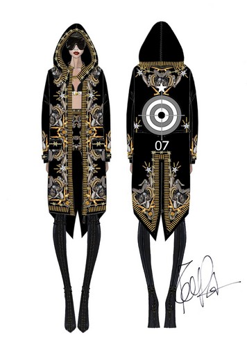 Rihanna's outfit for her Diamonds tour by Riccardo Tisci 