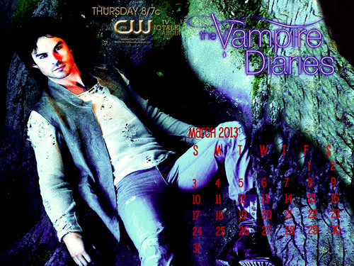  The Vampire Diaries (March-April) 2013 Calendars দ্বারা me....