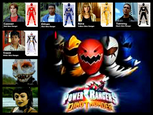  power rangers dino thunder team!