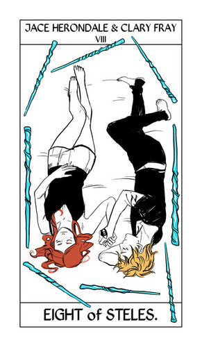  Cassandra Jean's Tarot Cards: Jace & Clary {Eight of Steles}.