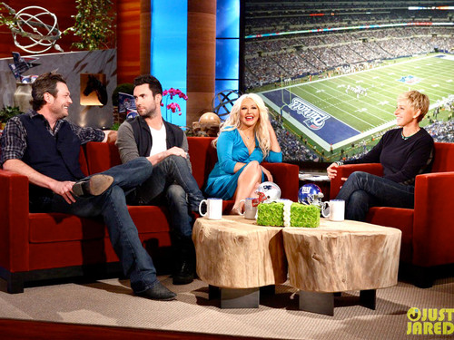  Blake and Adam with Ellen and Christina