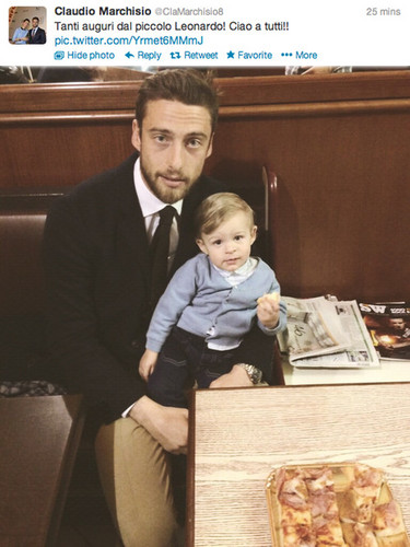 Claudio Marchisio and his son Leonardo 