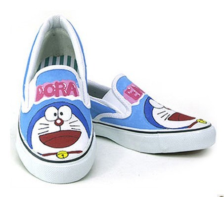  Doraemon-O Gato do Futuro hand painted kids shoes