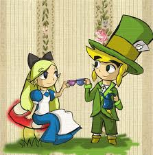  Link and Zelda Alice In Wonderland