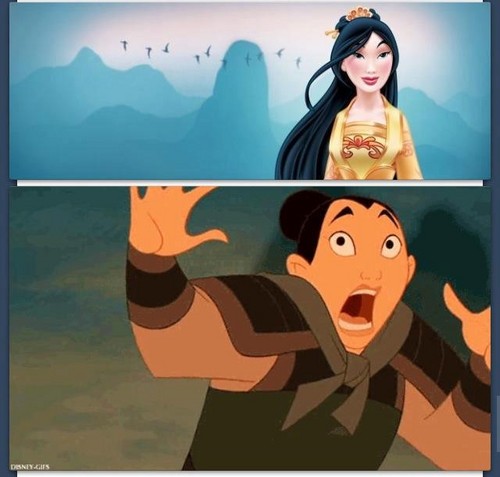  Mulan's response to her new look