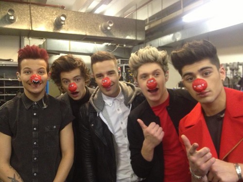 One Direction Red Nose Tag