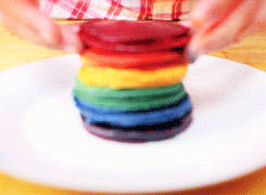  arco iris panqueques, tortitas