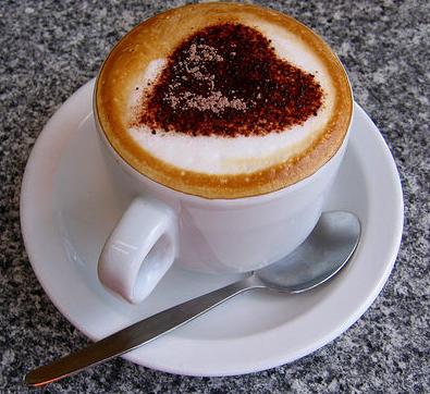 coffee heart chocolate foam cup