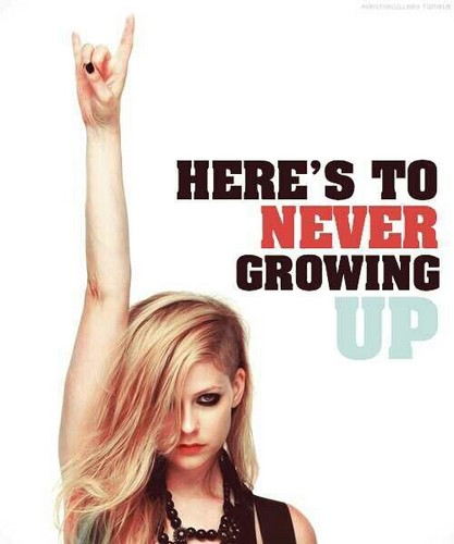  here's for never growing up !! \m/