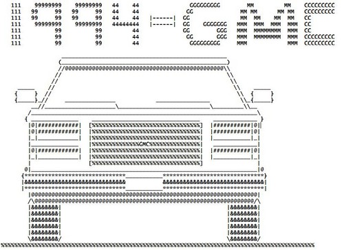  ASCII Vehicle from http://www.rigsofrods.com/threads/92456-ASCII-Vehicles-made-from-symbols