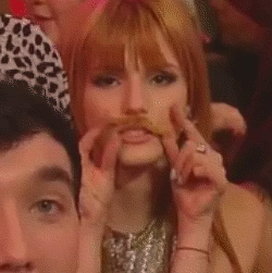  Bella Thorne Mustache gif
