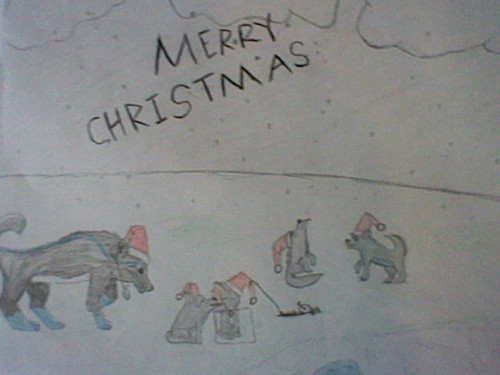 Colored Christmas card