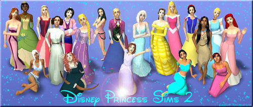  ডিজনি Princess and Non ডিজনি Sims 2