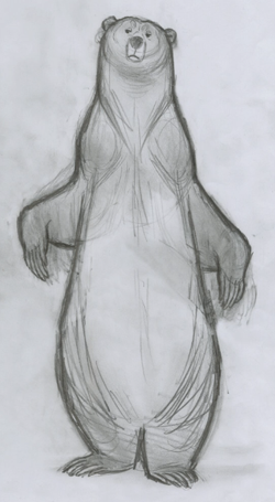 Elinor as a bear concept art