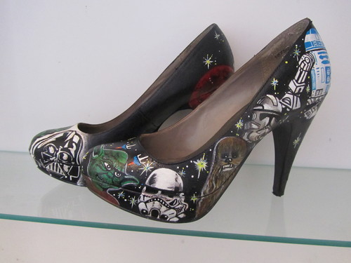  Hand painted amazing étoile, star wars shoes