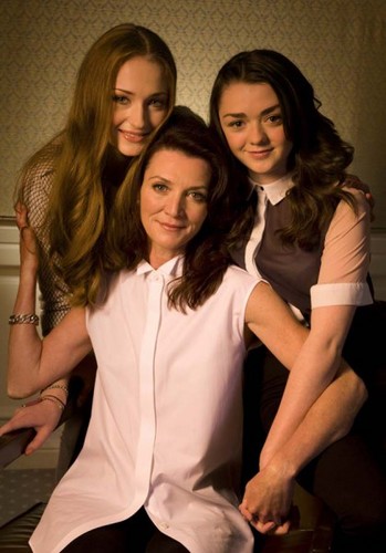 Maisie Williams, Michelle Fairley and Sophie Turner