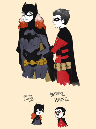  batgirl: So tim 你 and.. wondergirl :3