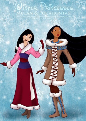  pocahontas and muan in winter clothes