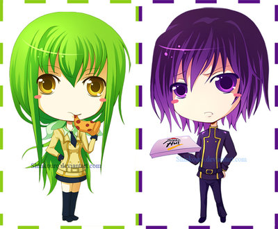 C.C  and Lelouch