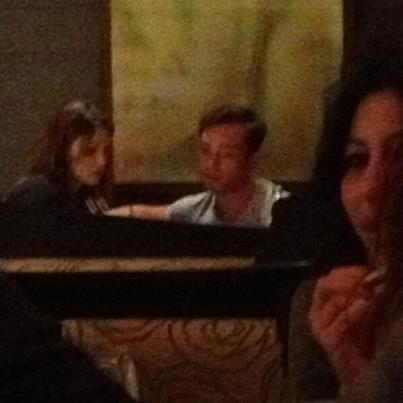  Ed dining with a mysterious woman